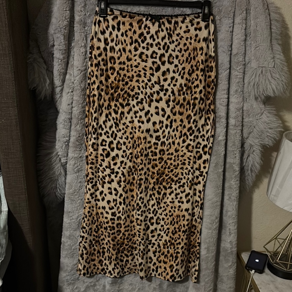 Black and Brown Midi Pencil Skirt for Night Out